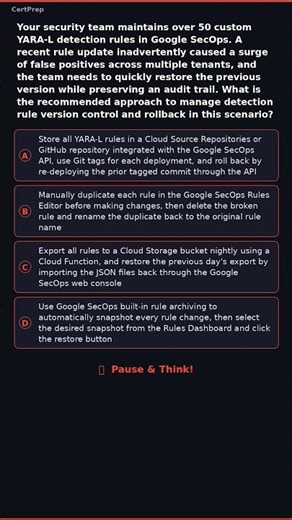 Can You Answer This Google Professional Security Operations Engineer Question? #SecOpsEngineer