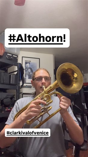Finally lapped the valves on this ancient made in Germany Bundy Alto horn that has Eb AND F slides! I’ve also never practiced this Clarke carnival of Venice ever but have seen people do it for years with one finger. VERY fun! #cornet #trumpet #trumpetplay #trumpets #trumpetplayer #trumpetsolo #cornetsolo #brassband #brassbandcompetition #arban #arbansolo #cornetsolo #cornetist #carnival #carnivalofvenice #fun #crazy #bradstrumpetbs #clarke #herbertlclarke #herbertclarke #altohorn #bundy #tenorho