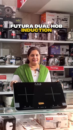 M/s. Bharma Tukaram Vankudre & Sons on Instagram: "Cook two dishes at one time!! Sleek design, instant heat, and precision cooking all in one in the new FUTURA DUAL HOB INDUCTION✨🔥 The Futura Dual Hob Induction brings faster cooking, energy efficiency, and effortless control to your kitchen, so every meal is cooked to perfection🍳⚡ #kitchenessentials #modernkitchen #kolhapur #smartcooking #induction"