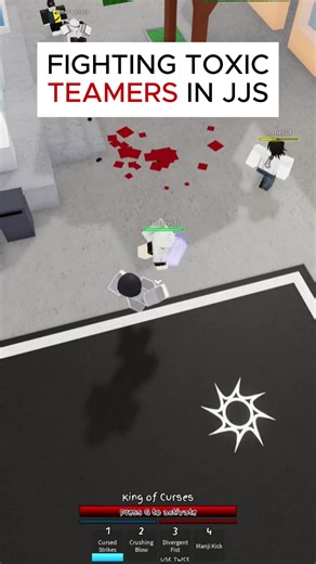 Fighting Toxic Teamers in Roblox Jujutsu Shenanigans