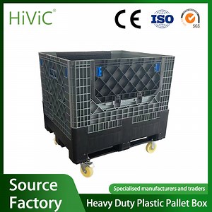 [Hot Item] Customized Recyclable Plastic Folding Shipping Grid Crates Collapsible Pallet Boxes
