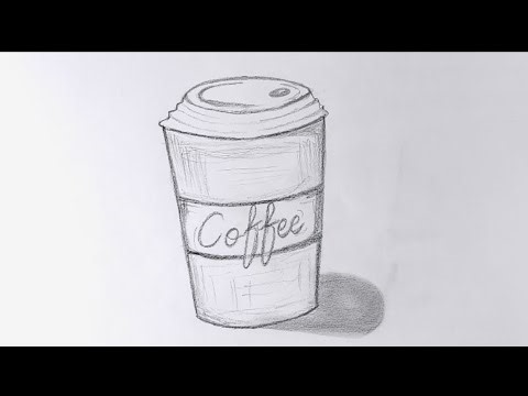 Pencil sketch of a coffee cup | step by step | easy drawing | Pencil sketch