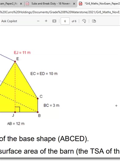 Total Surface Area, Area and Volume