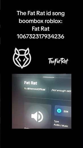 TheFatRat song id roblox boombox #роблокс #roblox #boombox #music #thefatrat