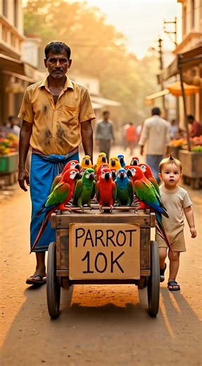 Baby Saved a Sun Conure Parrot 🦜 | Heart-Touching Rescue Story 🥺 | Shorts 🥺 #baby #shorts