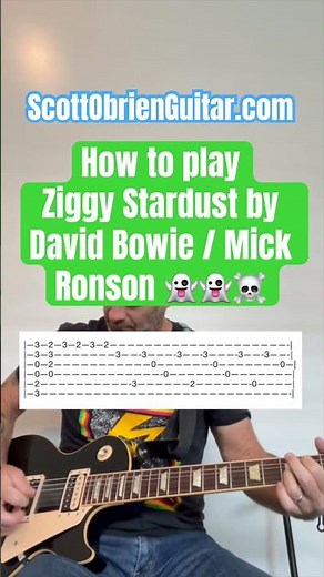 Ziggy Stardust David Bowie / Mick Ronson Guitar Lesson + Tutorial #Guitar #guitarlessons