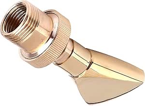Solid Brass Pond Fountain Nozzle 1/2 Inch and 3/4 Inch Narrow Fan Spray Sprinkler for Outdoor Garden Water Features