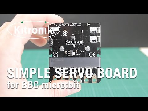 Easily control 3 servos with the Kitronik Simple Servo Control Board for BBC micro:bit
