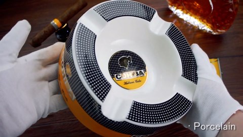 Cigar Ashtray Big Ashtrays for 8" Round Cigarettes Large Rest Outdoor Cigars Ashtray for Patio/Outside/Indoor Ashtray Gifts for Men