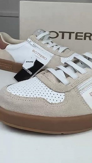BOTTERO TÊNIS FEMININO COURO CAMURÇA BRANCO MARFIM 364902