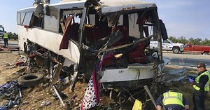 'Catastrophic' charter bus crash leaves five dead, L.A. driver seriously injured