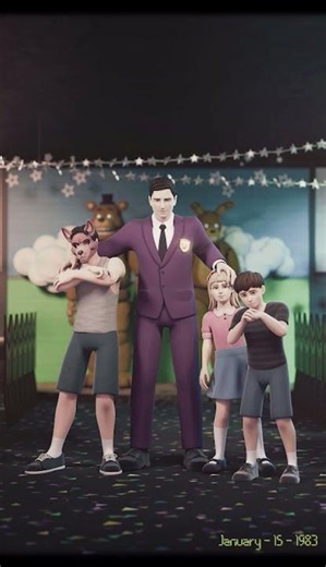 Afton Family picture Then Vs Now | FNAF Children flashback