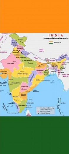 political map of india states and capitals