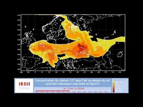 Expansion of radioactive cloud after Chernobyl disaster