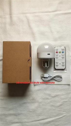 Rechargeable E26 LED Light Bulb with Remote Control, Dimmable & Timer Functionality, Energy-Efficient Design, Ideal for Home Use #ledlamp #lamps #smartnightlights #nightlightcharger #glowforitlashserumresults #lightupdiffuser #longlastinglighting #wirelessledlights #smartlighting #trendinglamps