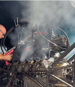 Top Fuel Dragster Warm-Up (THROTTLE WHACK) #cars #fyp #tiktok #topfuel #nhra