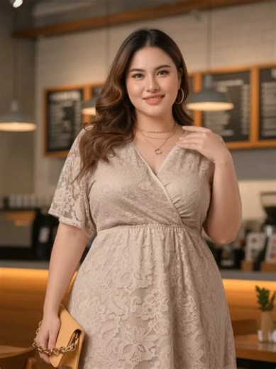 PLUS SIZE ELEGANT SUMMER LACE DRESS FOR WOMEN #lacedress #dress #plussize #summerdress #womensdress