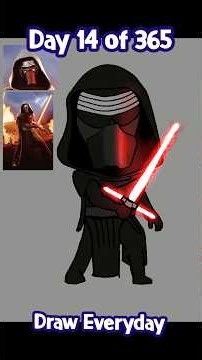 Day 14 of 365 draw everyday! Chibi Kylo Ren. #drawdaily #art #procreate #chibi