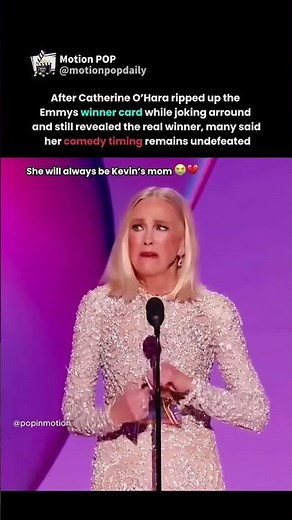 catherine o’hara ripping up the emmys winner card was comedy timing at its finest #emmys