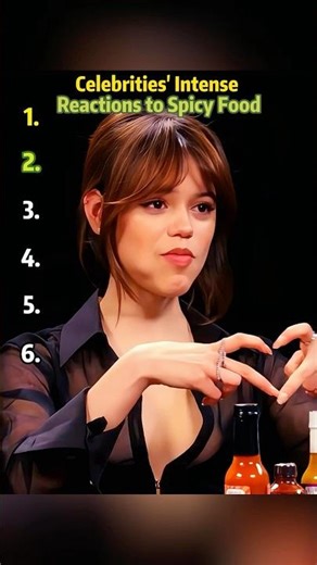 Celebrities' Intense Reactions to Spicy Food.#funny#MillieBobbyBrown#JenniferLawrence#celebrity#fory