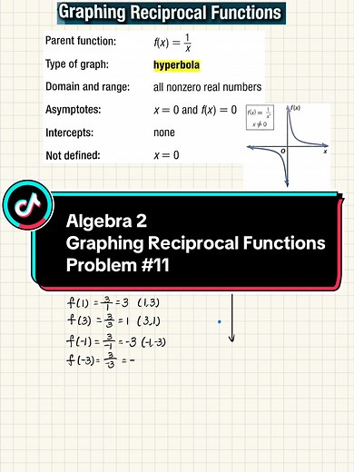 Algebra 2: Graphing Reciprocal Functions-Graph each function. Sate the domain and range. This problem is from the textbook Algebra 2 Common Core Edition by McGraw Hill. #algebra2 #algebra #graphingrationalfunction #exam #mathproblem #maths #mathstricktiktok #math #수학 #미국수학