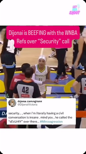 The Daily W on Instagram: "Dallas Wings Star Dijonai Carrington goes OFF on WNBA official Roy Gulbeyan after he waived security to get between him and Carrington while arguing over a foul call. Was security a little bit of overkill? #wnba #dijonaicarrington #dallaswings #wbb #basketball #sports #comedy #sportspodcast"