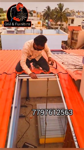 Easy method roof sliding door. Roofing with sliding doors construction. #viral #trending #YouTube