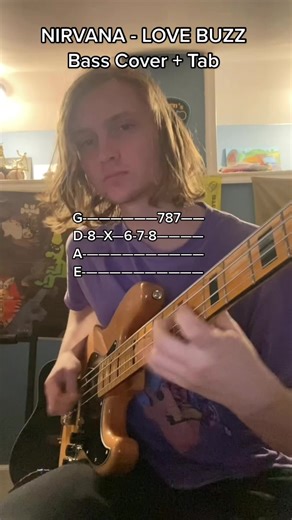Nirvana Love Buzz Bass Tabs and Tutorial