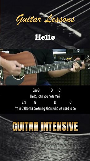 Hello - Adele | EASY Guitar Lessons for Beginners - Chord & Strumming Pattern