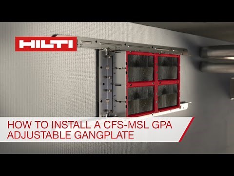 Hilti modular fire sleeves - how to install a CFS-MSL GPA adjustable gangplate