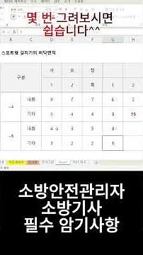 감지기설치수량표 암기법 | 소방안전관리자, 소방기사 필수