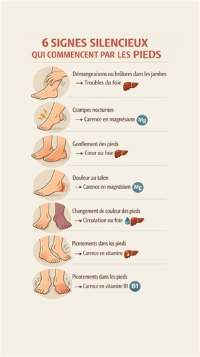 6 signes silencieux qui commencent par les pieds#santé #shorts