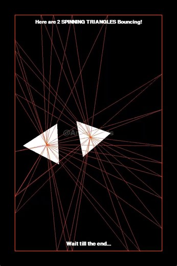 This Spinning Triangle Animation Will Blow Your Mind! #satisfying #viral #simulation