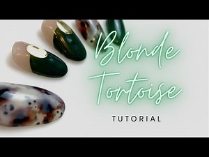 Blonde Tortoise Shell Gel Nail Art Tutorial