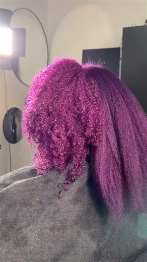 Ponytail / Braids / Hair Tutorial on Instagram: "Fantasy color dye💜Tag someone who love this color! Follow @ulahair_com for more pretty hairstyles✨ 🎀Extra 10% OFF code: CT10 🛍Click bio link for more human hair ✨New In Raw Burmese Curly Hair Series 💣New raw human hair bulk for braiding hair —————————————————- #africawomen #hairstylistlife #blackgirlrock #naturalhair #protectivestyles #protectivesstyles #silkpresshair #edgeslaid #naturalhaircommunity #frontalponytail #naturalhairgoals #edgemon