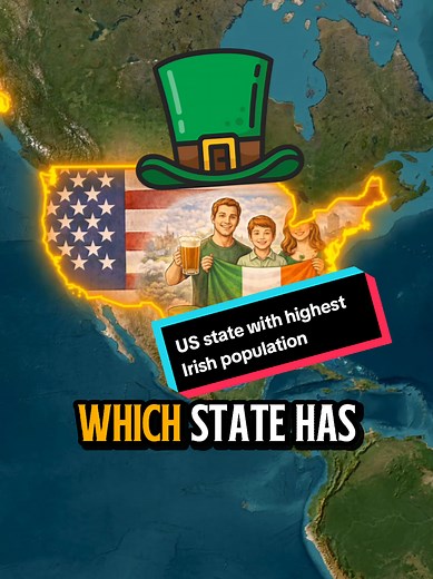 Do you know? Which US state has the highest Irish population in USA? #irish #ireland #immigrant #usa #educational