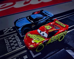 How to brighten up your Monday? 🌟 Race with Glow in the Dark! Disney·Pixar Cars - Glow Racers pre-order 👉 https://bit.ly/3YKiC9s | Carrera