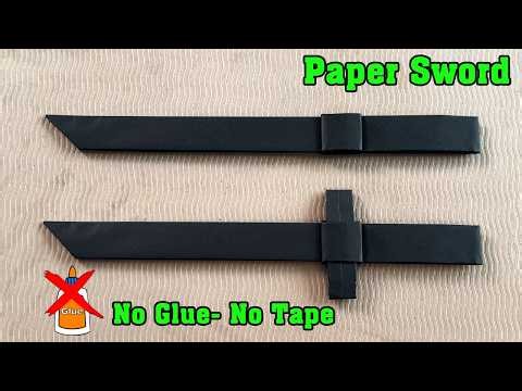 Make a Strong Paper Sword Without Tape or Glue