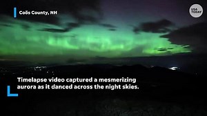 Timelapse video captures aurora illuminate across the night skies