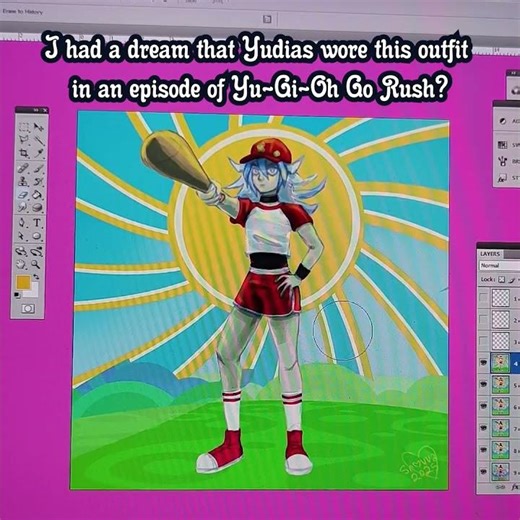 Drawing what I see in my dreams ⚾🌌 #yugioh #yugiohanime #digitalart #yugiohshorts