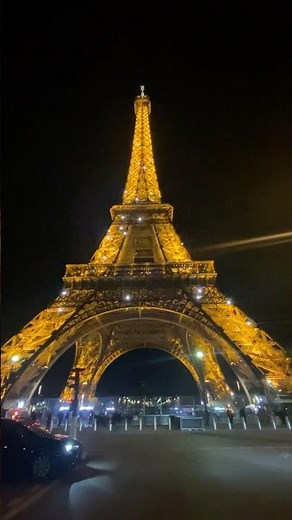 Eiffel Tower Lights Up the Parisian Sky 💫 #paris