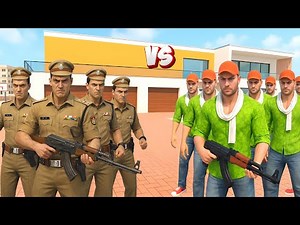 Police Gang VS Green Gang Fight 💥 in Indian Theft Aura Simulator 🔥😱 Aryan Gamerz