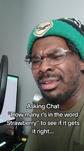 Asking Chat "How many r's in the word Strawberry" to see if it gets right... #chatgpt #chatbot #ai #artificialintelligenceai #strawberry | Jamil Matheny