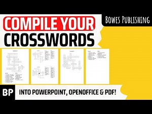 How To Compile Your Crosswords Into PowerPoint, OpenOffice & PDFs With Puzzle Generator 2.0