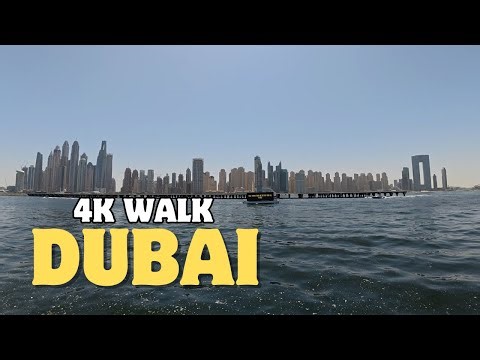 Walking 4K Dubai Marina Harbor 2025