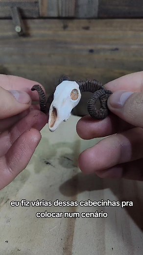 Tutorial de Crânio de Bode em Biscuit