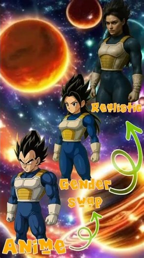 Vegeta Goku as Girls 😱 Then AI Makes Them Real #dragonball #anime #dbz #dragonballshorts #genderswap