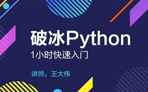 Python基础+1小时破冰入门Python+天善智能+王大伟老师