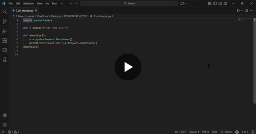 #python #codingjourney #miniproject #studentdeveloper #learningbydoing #buildinpublic #techstudent | Krishna Pata