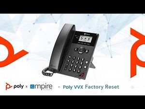 How Factory Reset Poly VVX Device